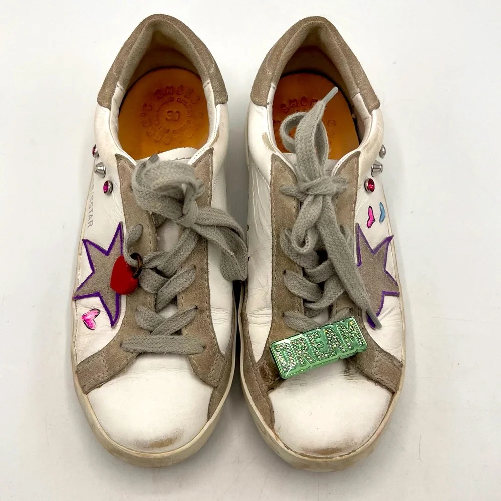 Golden Goose SuperStar Kids White Leather Sneakers - Picture 2 of 13